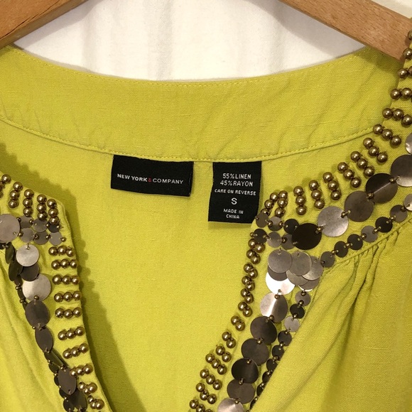 New York and Company Linen Tunic Tank Top - Picture 4 of 4